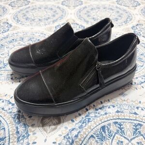 Geox Respira D Kaula H Patent Leather Platform Comfort Sneakers 10.5